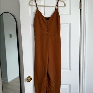 Dynamite Rust Jumpsuit with Button Detail